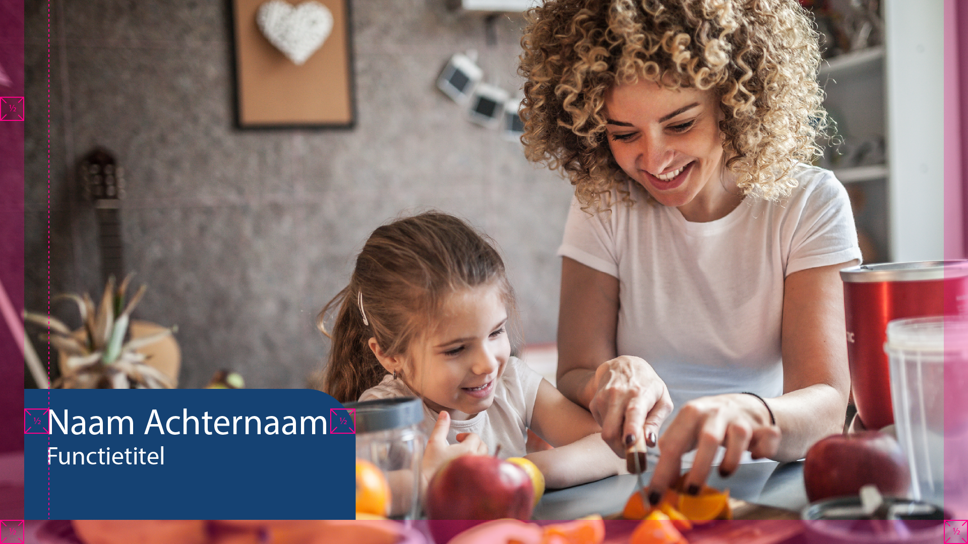 Voorbeeld van een naamtitel voor AV producties